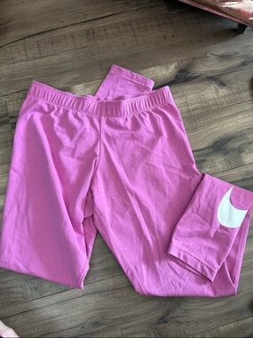 Nike Pink Leggings with White Swoosh
